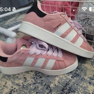 Adidas Campus Pink and White Sneakers